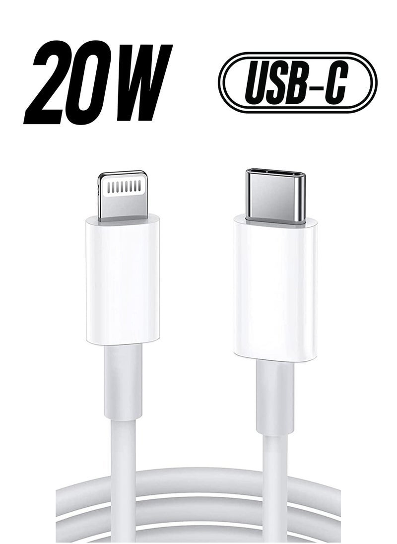 Gravity USB C to Lightning Cable 2M [MFi Certified] Compatible with Apple iPhone 14 Pro Max/13/12/11 Pro/X/XS/XR/8 Plus/AirPods Pro,Supports Power Delivery,White - Image 1