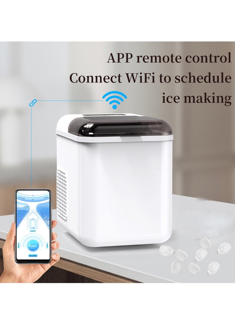 CKGO Smart Ice Maker Machine Small and Large Bullet Ice 9pcs/6-8min Fast Ice Maker App Control Automatic Self-Cleaning with Ice Scoop for Home/Bars/Coffee Shop  - Image 3