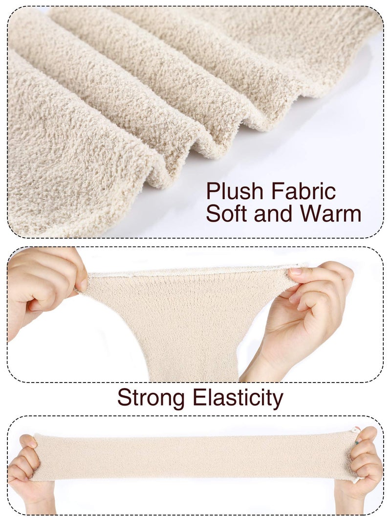 Boao 3 Pairs Knee Warmers for Women Thermal Knee Warms Fabric Leg Pads Arthritic Knee Braces Compression Sleeve Knee Supports(Black, Gray, Nude, Medium) - Image 5