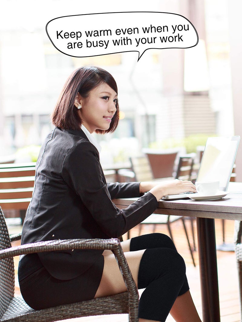 Boao 3 Pairs Knee Warmers for Women Thermal Knee Warms Fabric Leg Pads Arthritic Knee Braces Compression Sleeve Knee Supports(Black, Gray, Nude, Medium) - Image 4