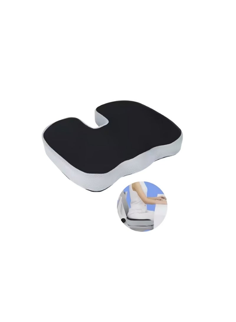 Relax Smart Medical Seat Cushion Gel Infused Memory Foam Orthopedic Tailbone Cushion Velvet for Office Car Home - Image 1