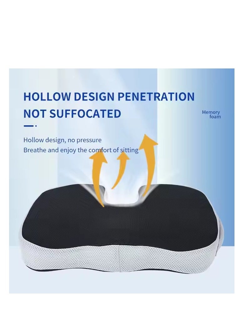 Relax Smart - Medical Seat Cushion Gel Infused Memory Foam Orthopedic Tailbone Cushion Velvet for Office Car Home - Image 1