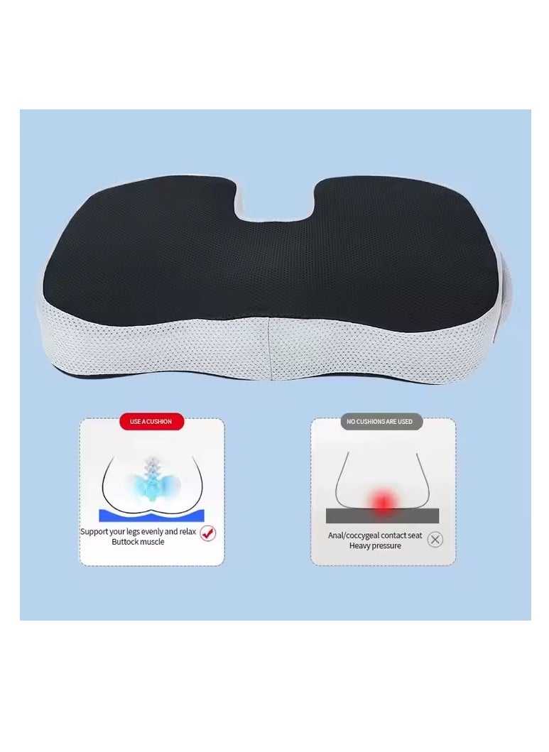 Relax Smart - Medical Seat Cushion Gel Infused Memory Foam Orthopedic Tailbone Cushion Velvet for Office Car Home - Image 1