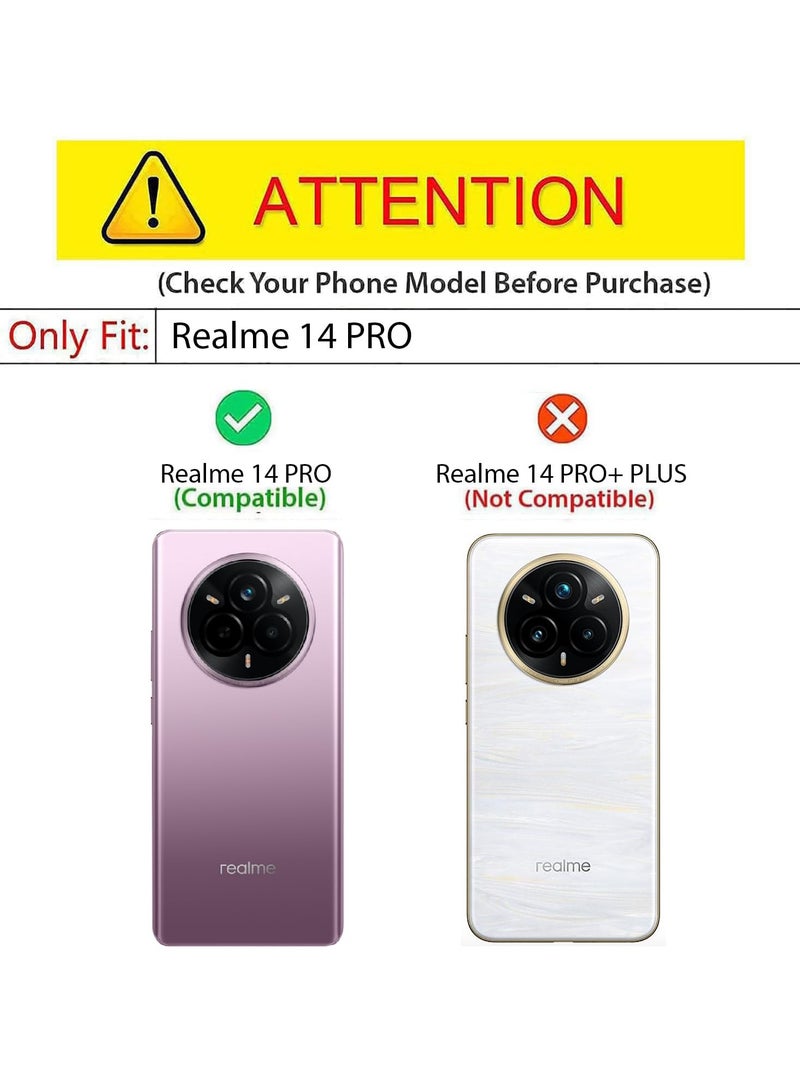 Case for Realme 14 Pro 5G Case Cover Soft Flexible TPU Black Cover Slim Fit Matte Finish Case Anti Fingerprint Cover for Realme 14 Pro 5G  - Image 2