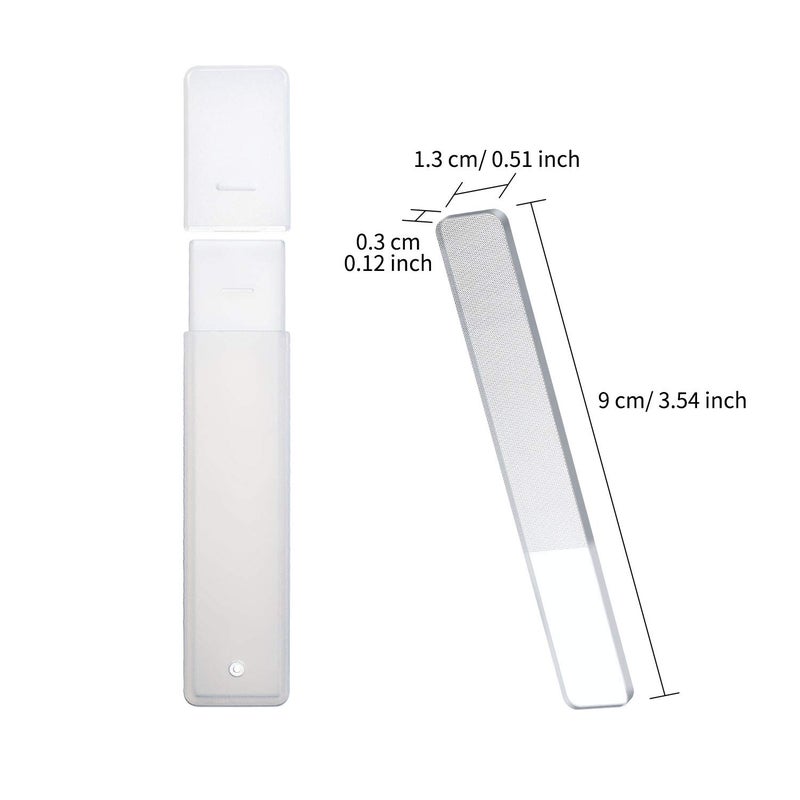 Mudder 8 Pieces Nano Shiner Files Glass Natural Nail Files Crystal Shiner Buffer Polisher with Case for Natural Nails - Image 2