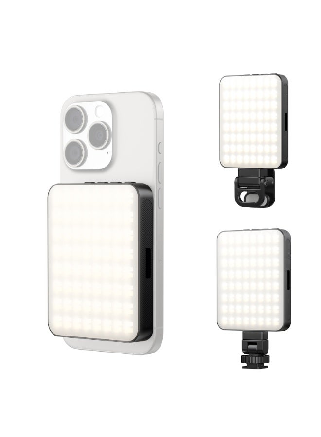 VRIG Magnetic Selfie Light, Rechargeable 128 LED Fill Light with Phone Clip/Cold Shoe, Adjusted 3 Light Modes Phone Light Clip for Magsafe, TikTok, Video Recording, Live Stream,Makeup, Camera, Laptop - Image 1