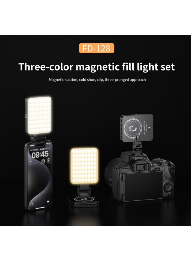 VRIG Magnetic Selfie Light, Rechargeable 128 LED Fill Light with Phone Clip/Cold Shoe, Adjusted 3 Light Modes Phone Light Clip for Magsafe, TikTok, Video Recording, Live Stream,Makeup, Camera, Laptop - Image 4