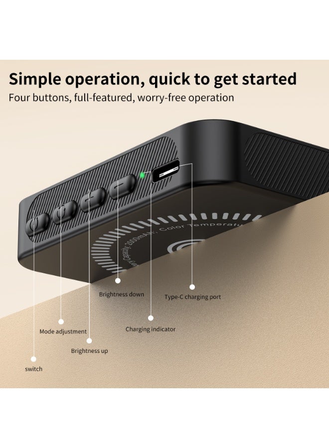 VRIG Magnetic Selfie Light, Rechargeable 128 LED Fill Light with Phone Clip/Cold Shoe, Adjusted 3 Light Modes Phone Light Clip for Magsafe, TikTok, Video Recording, Live Stream,Makeup, Camera, Laptop - Image 5