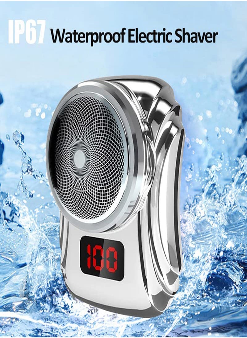 Excefore Mini Electric Shaver Pocket Portable Face Shaver Electric Razor Wet and Dry Shaver for men with LED Power Display IPX7 Waterproof USB C Rechargeable Shaver Travel Electric Shaver  - Image 4