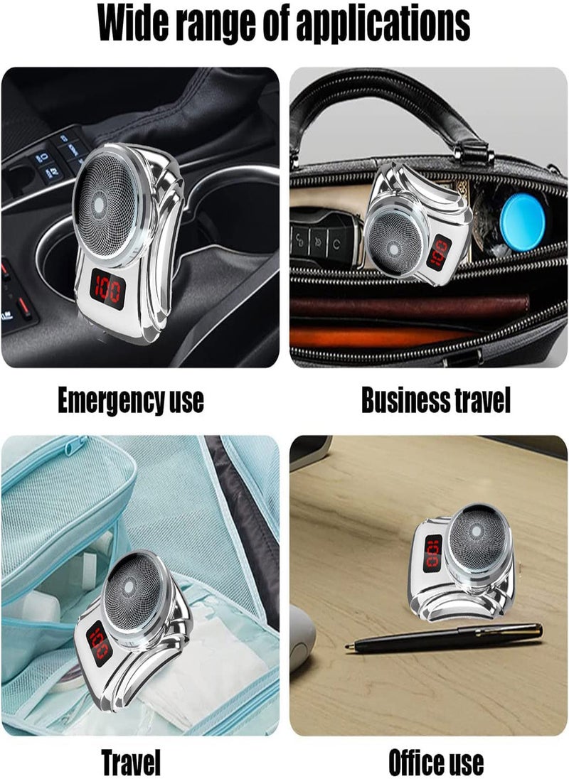 Excefore Mini Electric Shaver Pocket Portable Face Shaver Electric Razor Wet and Dry Shaver for men with LED Power Display IPX7 Waterproof USB C Rechargeable Shaver Travel Electric Shaver  - Image 3