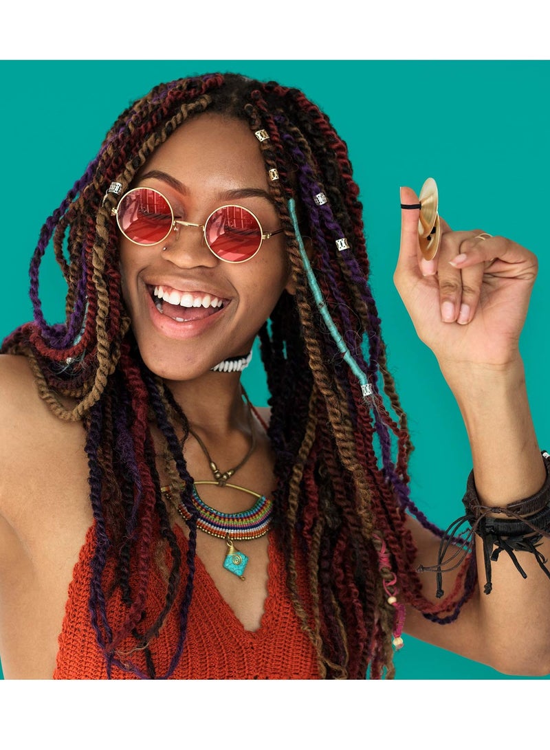 SYOSI 6 قطع دماميات أصابع ملحقات رقص البطن رقص أصابع زيلز رقص أصابع آلة موسيقية أصابع دماميات نحاسية قوية للبالغين والأطفال لحفلة الراقصين نحاسية ذهبية - Image 4