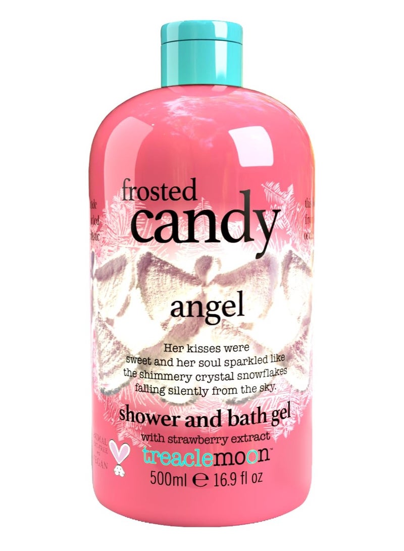 Frosted Candy Angel Shower & Bath Gel 500ml with Natural Strawberry Extract | Paraben Free & Vegan Friendly Body Wash Gel