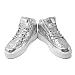 IGxx Womens Platform Glitter Shoes High Top Sparkly Sneakers Shiny Fashion Bling Dressy Sequin Metallic Sneakers Disco Wedding Shoes Silver Women Size 95 - Image 2