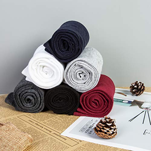 Chalier Thigh High Socks for Women Casual Over the Knee High Socks Stockings for Anniversaries Holidays(Grey,6 Pairs) - Image 4