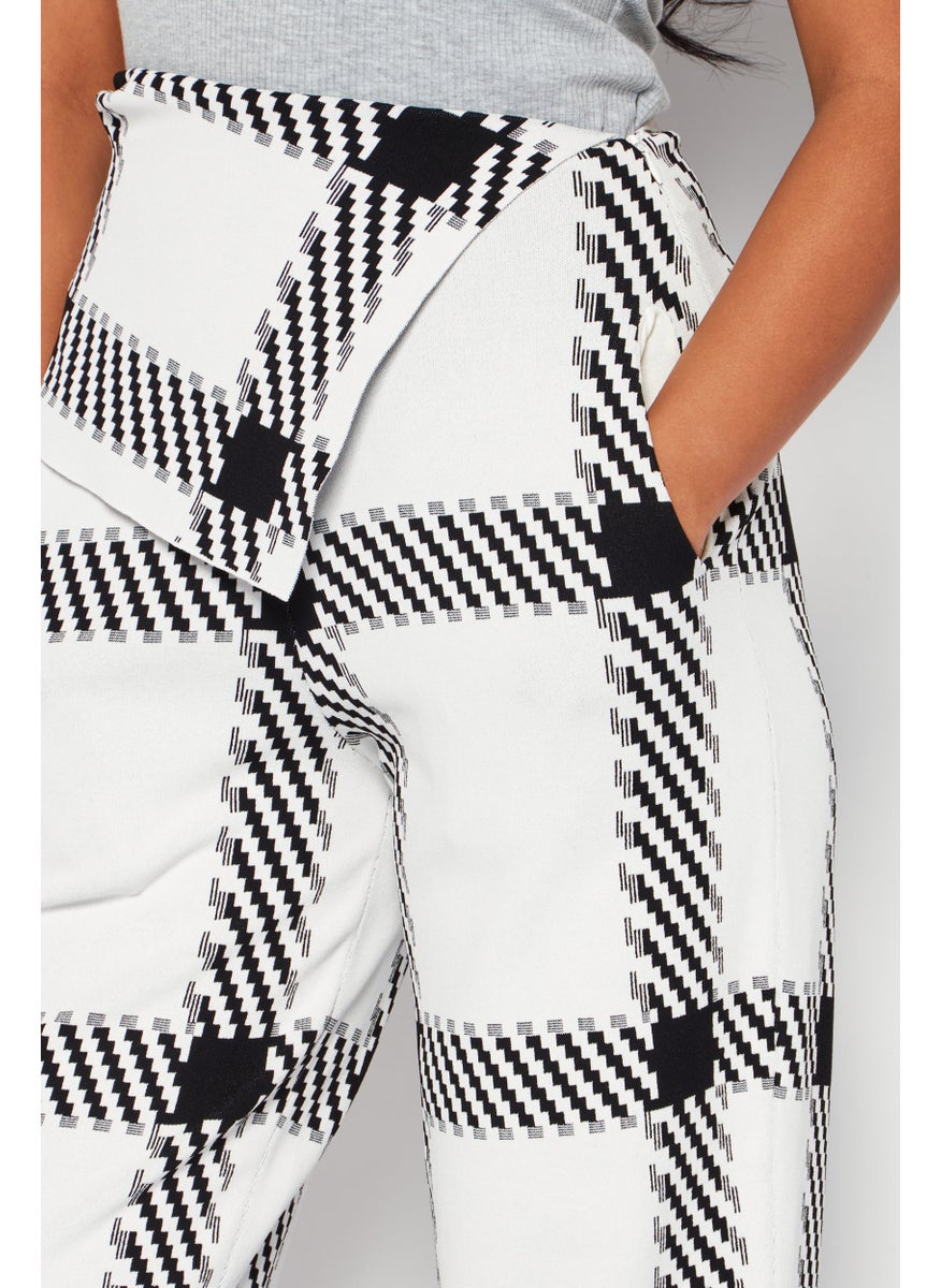 STELLA MCCARTNEY - Women Abstract Print Lumberjack Trouser, White - Image 1