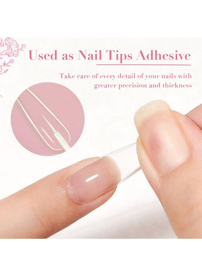 AZUREBEAUTY - AZUREBEAUTY 3 Pcs Gel Nail Kit, Clear Press-On Adhesive, Base & Rhinestone Bond for Fake Nails, Long Lasting for DIY Use - Image 1