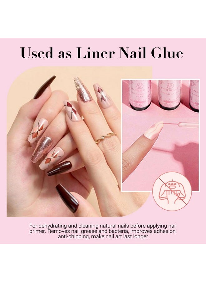 AZUREBEAUTY - AZUREBEAUTY 3 Pcs Gel Nail Kit, Clear Press-On Adhesive, Base & Rhinestone Bond for Fake Nails, Long Lasting for DIY Use - Image 1