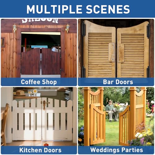 TamBee 6inch Double Action Spring Hinges, Self Closing Swinging Door Hinges Saloon Door Hinges for Cafe, Kitchen, Bar Doors, Including Pins and Screws, 4 PC - Image 5