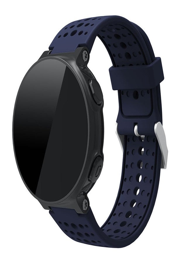 HWHMH سوار سيليكون بديل من HWHMH قطعة واحدة مع أداتين لإزالة الدبابيس لساعات Garmin Forerunner 220/230/235/620/630 (بدون جهاز تتبع، أساور بديلة فقط) (لون نقي: كحلي) - Image 2