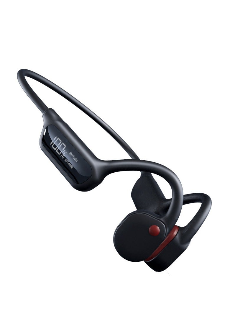 general LED Display Bone Conduction Headphones Bluetooth 5.3 Open Earphones Wireless Sport with Built-in Microphone IPX8 Waterproof Swimming Running - Image 1