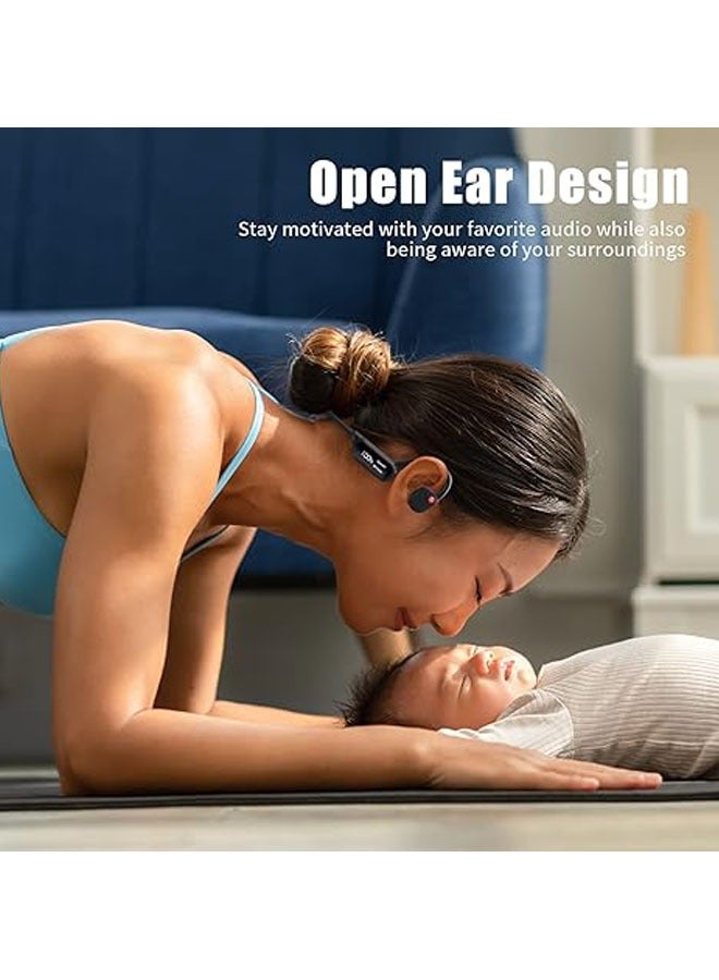 general LED Display Bone Conduction Headphones Bluetooth 5.3 Open Earphones Wireless Sport with Built-in Microphone IPX8 Waterproof Swimming Running - Image 2