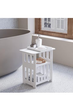 End Table with Storage Shelf Basket, Small White Narrow Bedside Table, Modern Slim Coffee Tables Small Spaces, White Nightstand, Sofa Table for Living Room, Bedroom, Bathroom, Office Furniture - pzsku/ZC650BE9C4D0AA843EE77Z/45/_/1715840692/26be874e-d61e-4a32-af94-a22584c3acf3