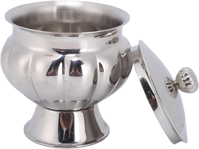 Sugar Cube Bowl with Lid, Sugar Bowls Tabletop Serving Container Mints Holder for Kitchen Coffee Bar Beverage Household Cube Bowl with Lid, Stainless - Image 3