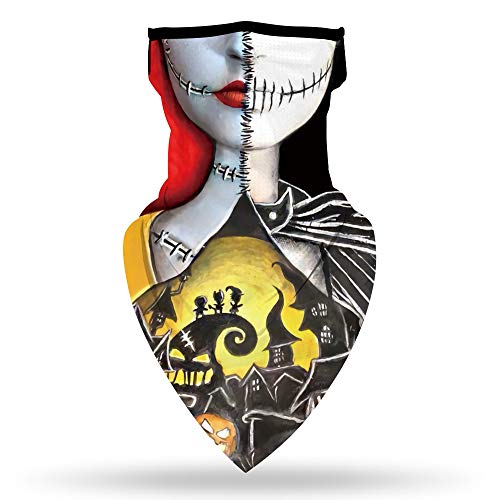 YAYOUREL Halloween Scary Skull Mask Halloween Masks for Adults Skeleton Bandana Neck Gaiter Face Mask Covering Ear Loop Hole Triangle Bandanas for Men Women UV Face Scarf Mask Cover Fishing - Image 3
