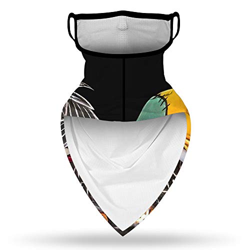 YAYOUREL Halloween Scary Skull Mask Halloween Masks for Adults Skeleton Bandana Neck Gaiter Face Mask Covering Ear Loop Hole Triangle Bandanas for Men Women UV Face Scarf Mask Cover Fishing - Image 5