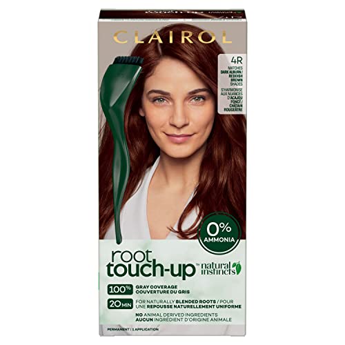 Clairol Root TouchUp by Natural Instincts Permanent Hair Dye 4R Dark Auburn Hair Color Naturally Blended Roots with 100 Gray Coverage Vegan Ammonia Free Formula Pack of 1 - Image 1