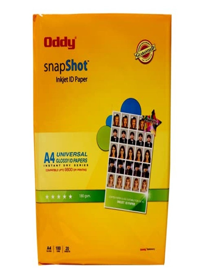 Oddy 180 GSM A4 size (coated) Glossy Photo Paper, compatible with Inkjet printer, Pack of 3 with 20 sheets Pack - Image 2