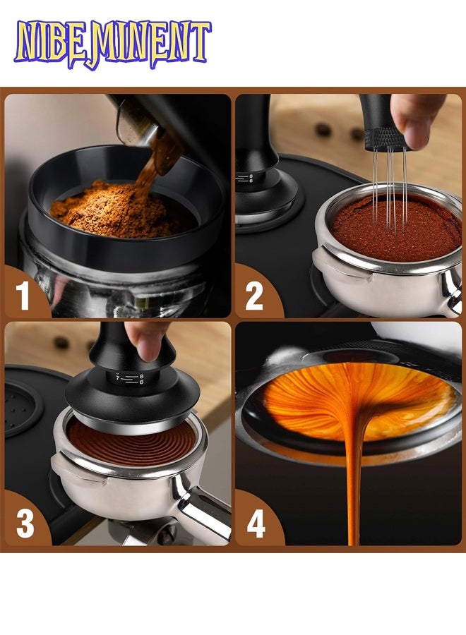 NIBEMINENT 22PCS Espresso Tamper Set - Barista Coffee Accessories Kit with 51mm Tamper, Milk Frothing Pitcher & Latte Art Tools - Image 5