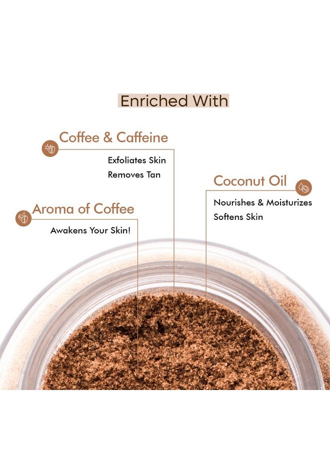 MCaffeine Exfoliating Coffee Body Scrub For Soft-Smooth Skin&Tan Removal|Unisex Body Scrub|De-Tan Bathing Scrub With Coconut Oil,Removes Dirt&Dead Skin|All Skin Types-Combo Saver Pack Of 2(200Gm)  - Image 2
