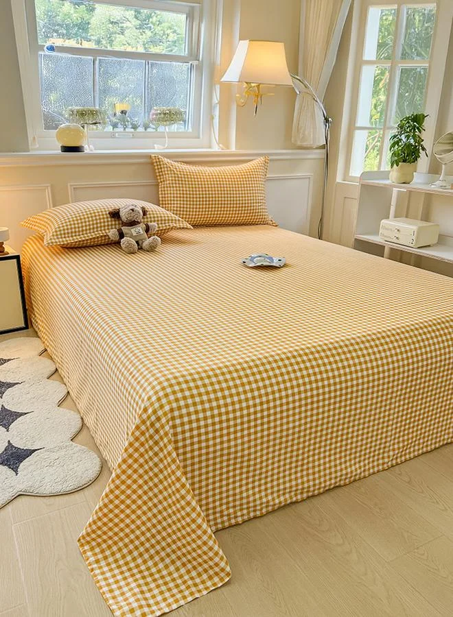 Styli 3-Piece - Polyester Flat Sheets - 220cmx230cm, Yellow