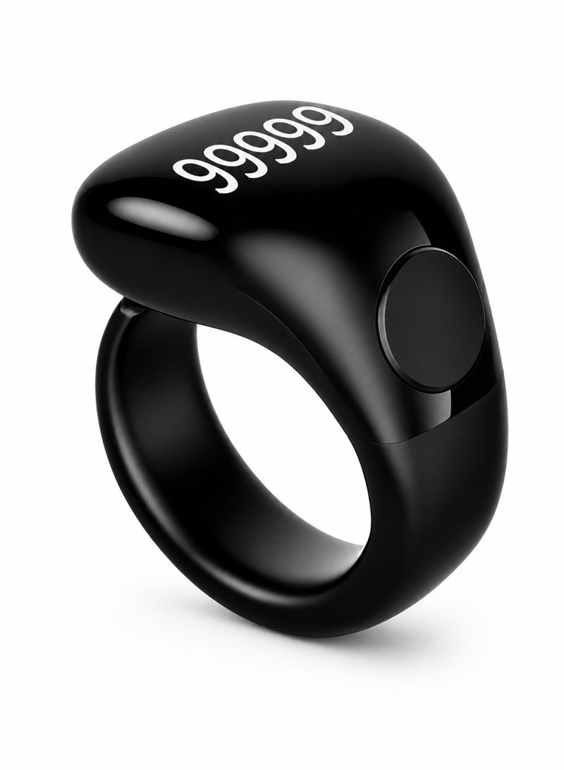 IFAYRID Smart Ring Tasbeeh Counter for Muslims, Digital Prayer Counter Ring with OLED Display, Bluetooth Prayer Reminder, Adjustable Finger Counter, Magnetic Type-C Rechargeable Tasbih Ring - Image 1
