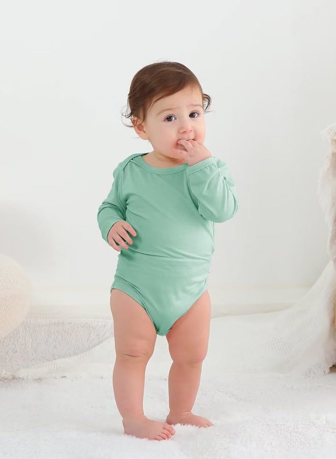 Ekkimy Baby Bodysuits Long Sleeve Bamboo Onesie for Baby Boy Baby Girl Clothes,3 Packs(0-24Months) - Image 5