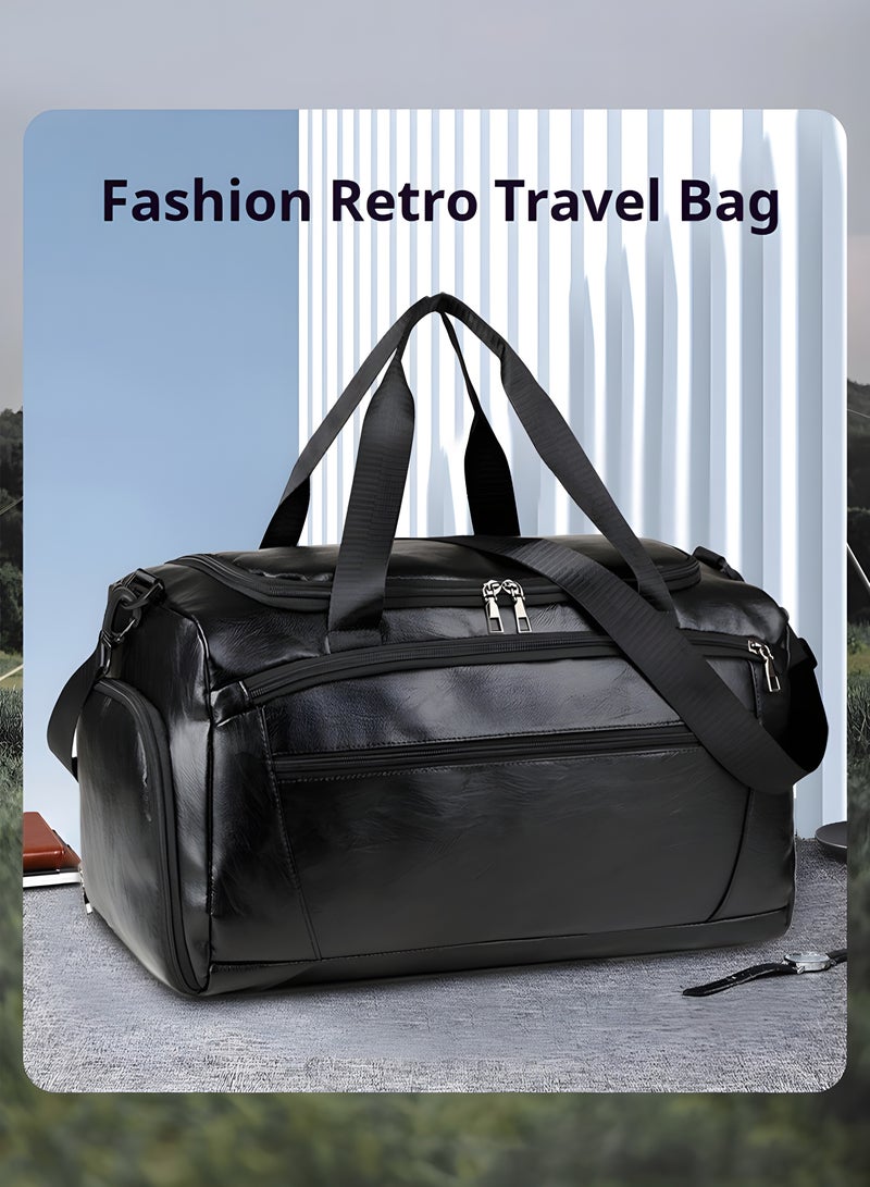 Large Capacity Travel Duffel Bag for Men and Women, Water-proof Gym Bag With Shoes Compartment, Portable Handbag/Shoulder Bag For Fitness Travel Sport Yoga, Outdoor Sport  - Image 2