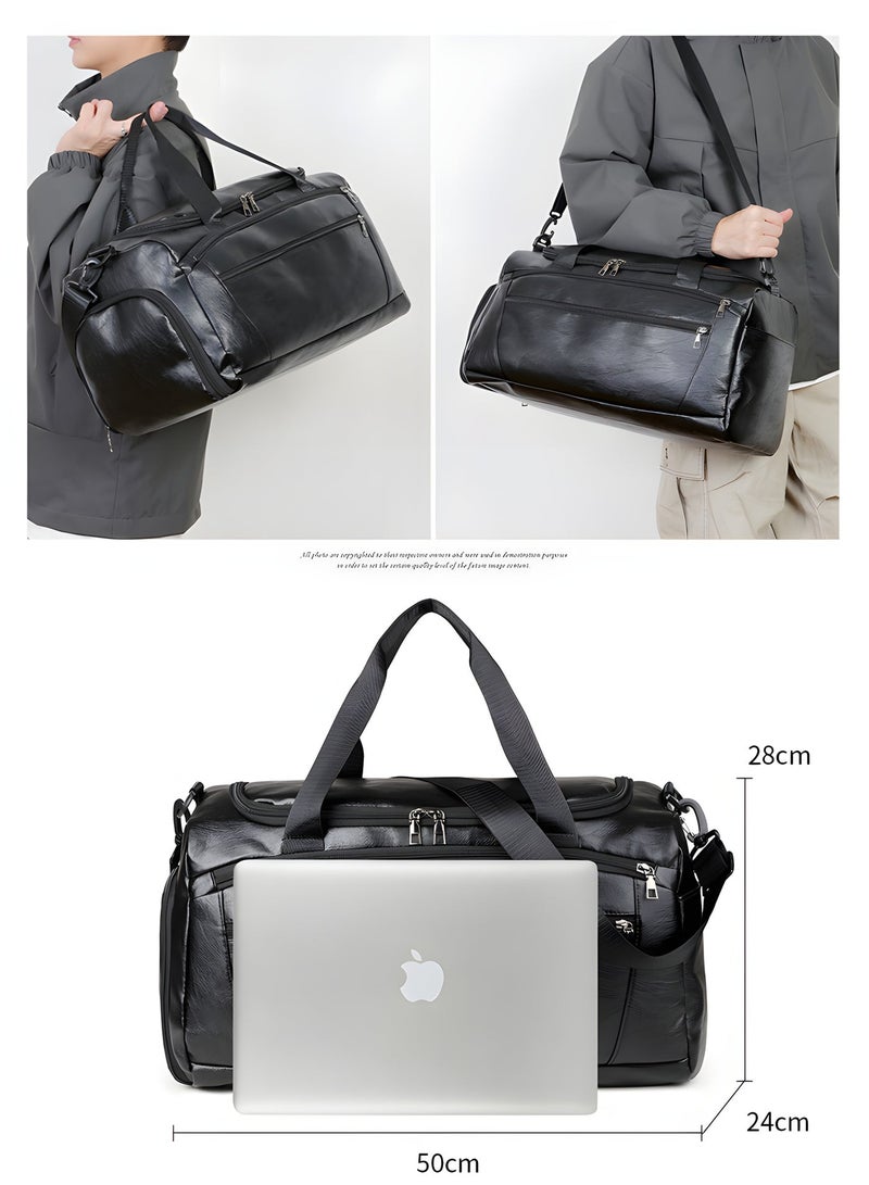 Travel Duffels Bag, Luggage Collection Business Travel Suitcase Weekender Overnight Bag for Men and Women, Large Carry On Airport Bag With Shoes Compartment for Travel Business Trips Sports - Image 2