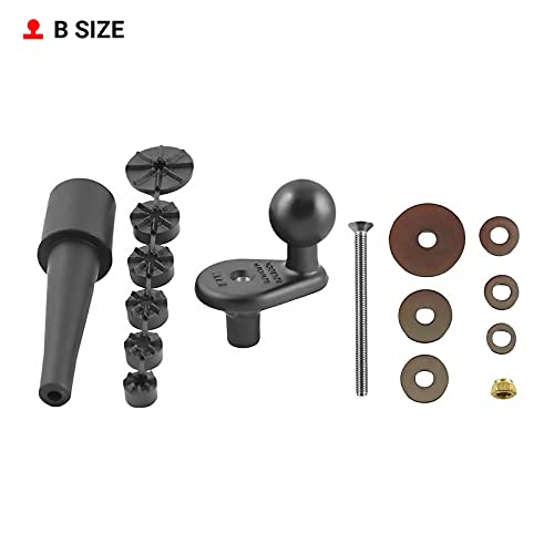 RAM Mounts Motorcycle Fork Stem Ball Base RAM-B-342U with B Size 1" Ball for Stems 12mm to 38mm in Diameter - Image 2