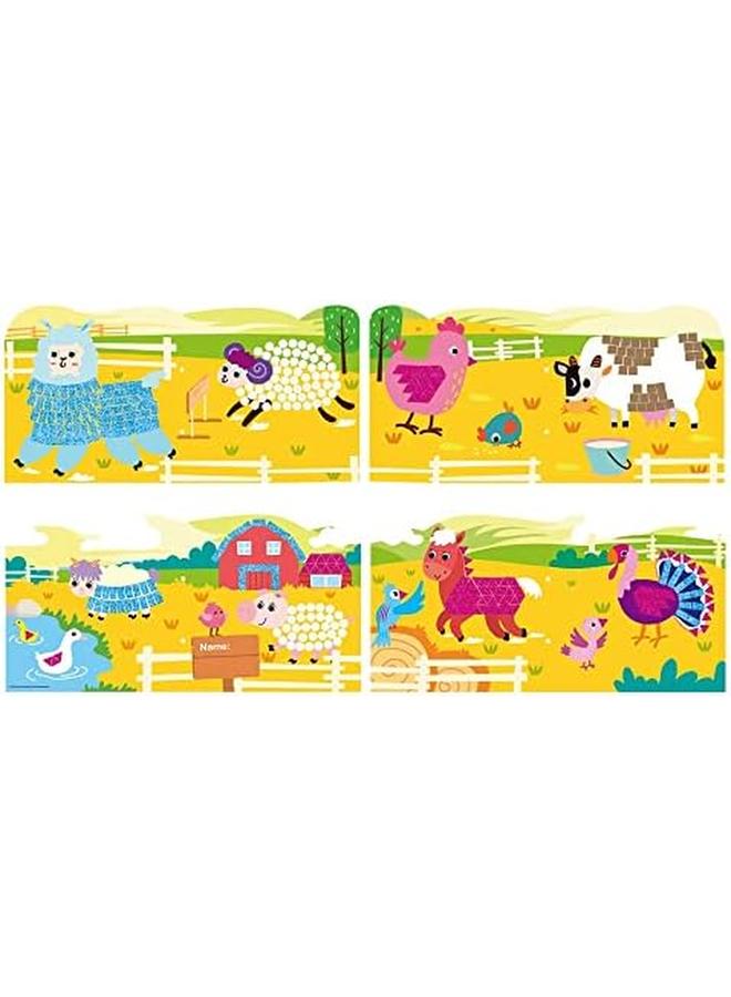 أفينير إنشاء كتاب حكايتي الأولى لحيوانات المزرعة الفسيفساء مجموعة أدوات للصغار، نشاط ممتع يمكنك صنعه بنفسك للأطفال، تحسين التنسيق وإدراك الألوان، هدية مثالية للأطفال من سن 3 سنوات فما فوق - Image 2