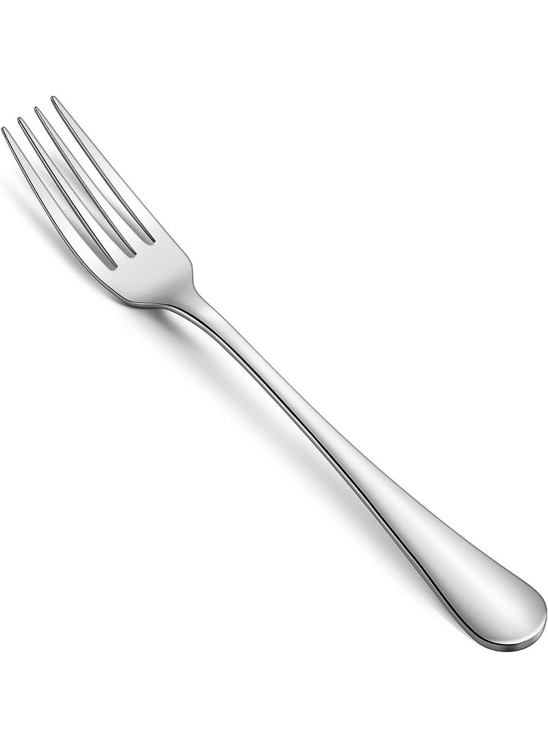 Prabha Stainless Steel Royal Tea Fork Set of 6 Pcs (Silver), Best for Home & Kitchen, Including 6 Tea Fork, Hard Material, Stain Proof, Easy to Use, Dishwasher Safe - Image 1