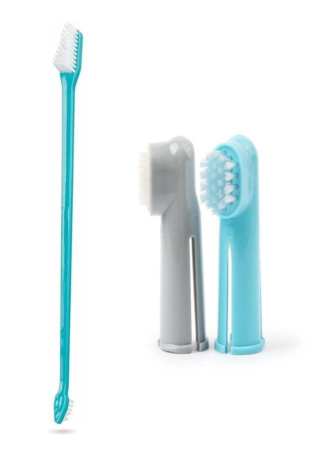 Agirav Tails Pet Toothbrush for Dogs, Cats with Soft Bristles - Easy Teeth Cleaning & Dental Care, Non Slip Dual Head Dog Toothbrush - Image 1