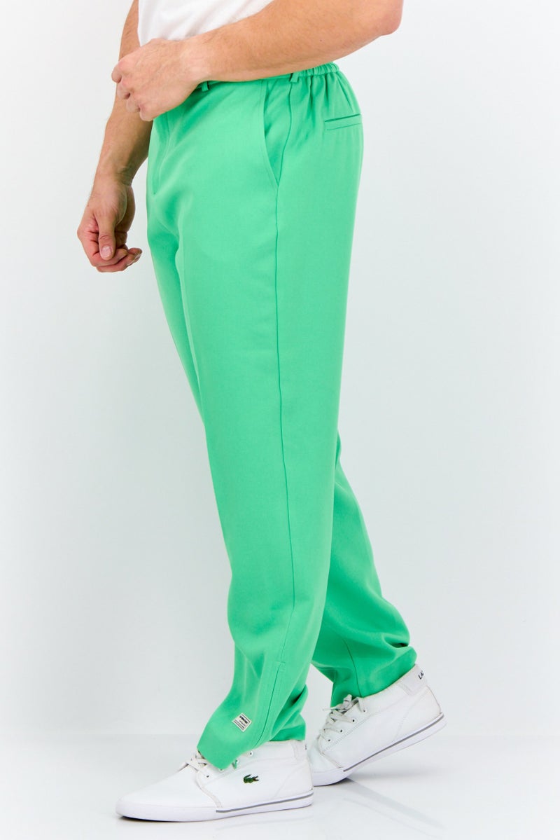 The Giving Movement Men Regular Fit Brand Logo Straight Leg Pants, Green - Image 4