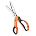BlueSnail Stainless Steel Pinking Shears Comfort Grip Handled Professional Fabric Crafts Dressmaking Zig Zag Cut Scissors Sewing Scissors Serrated Orange - Image 2