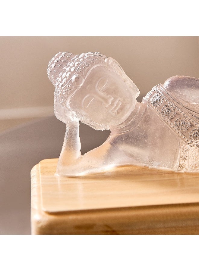 Home Box Asher Polyresin Resting with LED Accent on Wooden Base 31 x 11 x 9.5 cm - Image 3