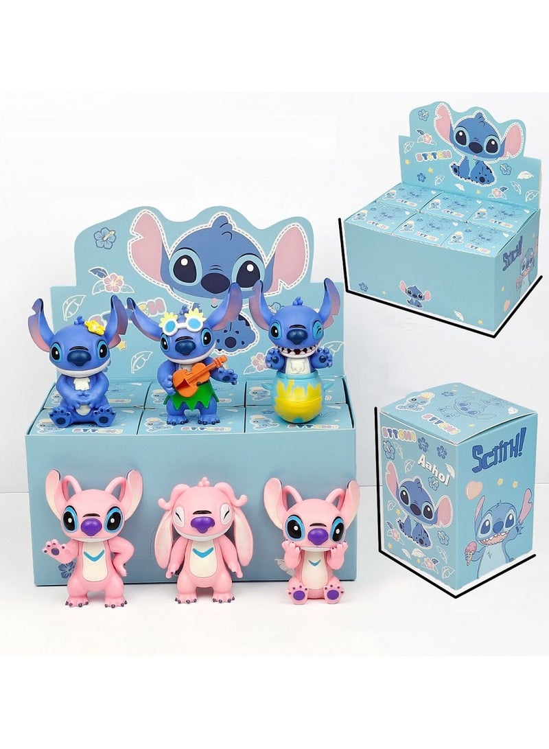 HALAMODO Mystery Box! 6-Piece Stitch's Vacation Series Blind Box，PVC Figure Desk Decor，Birthday Gift For Boys And Girls, Unveil the Mysterious Surprise - Image 2