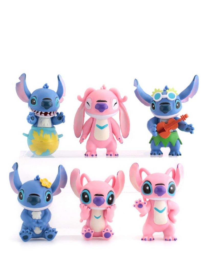 HALAMODO Mystery Box! 6-Piece Stitch's Vacation Series Blind Box，PVC Figure Desk Decor，Birthday Gift For Boys And Girls, Unveil the Mysterious Surprise - Image 1