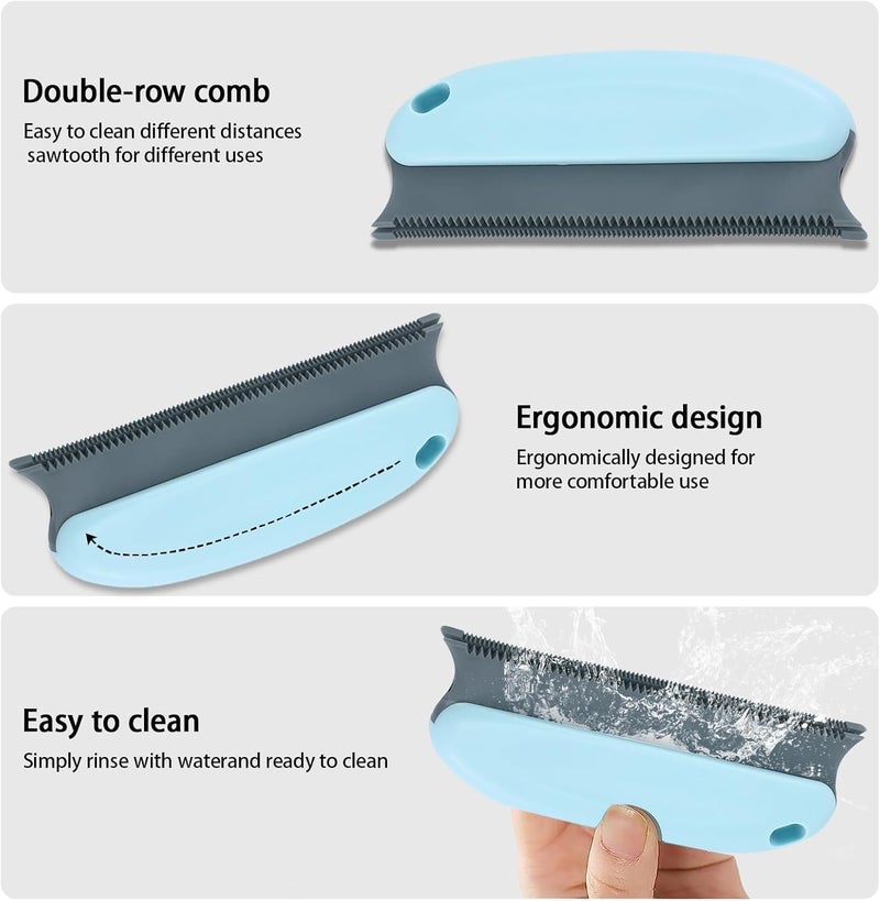KASTWAVE 5 Pcs Pet Hair Remover Set, Portable, Reusable Dog and Cat Fur Remover Brush, Lint Shaver and Carpet Scraper for Upholstery, Clothes, Blankets, Furniture, Rugs and More - Image 3