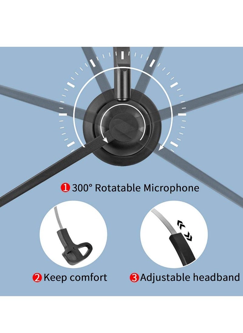 Generic - USB Headset with Microphone - Noise Cancelling Mic, PC Laptop Computer Headphone for Home Office, Online Class Skype Zoom - Image 1
