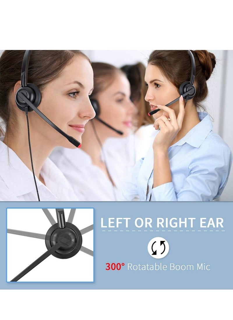 Generic - USB Headset with Microphone - Noise Cancelling Mic, PC Laptop Computer Headphone for Home Office, Online Class Skype Zoom - Image 1